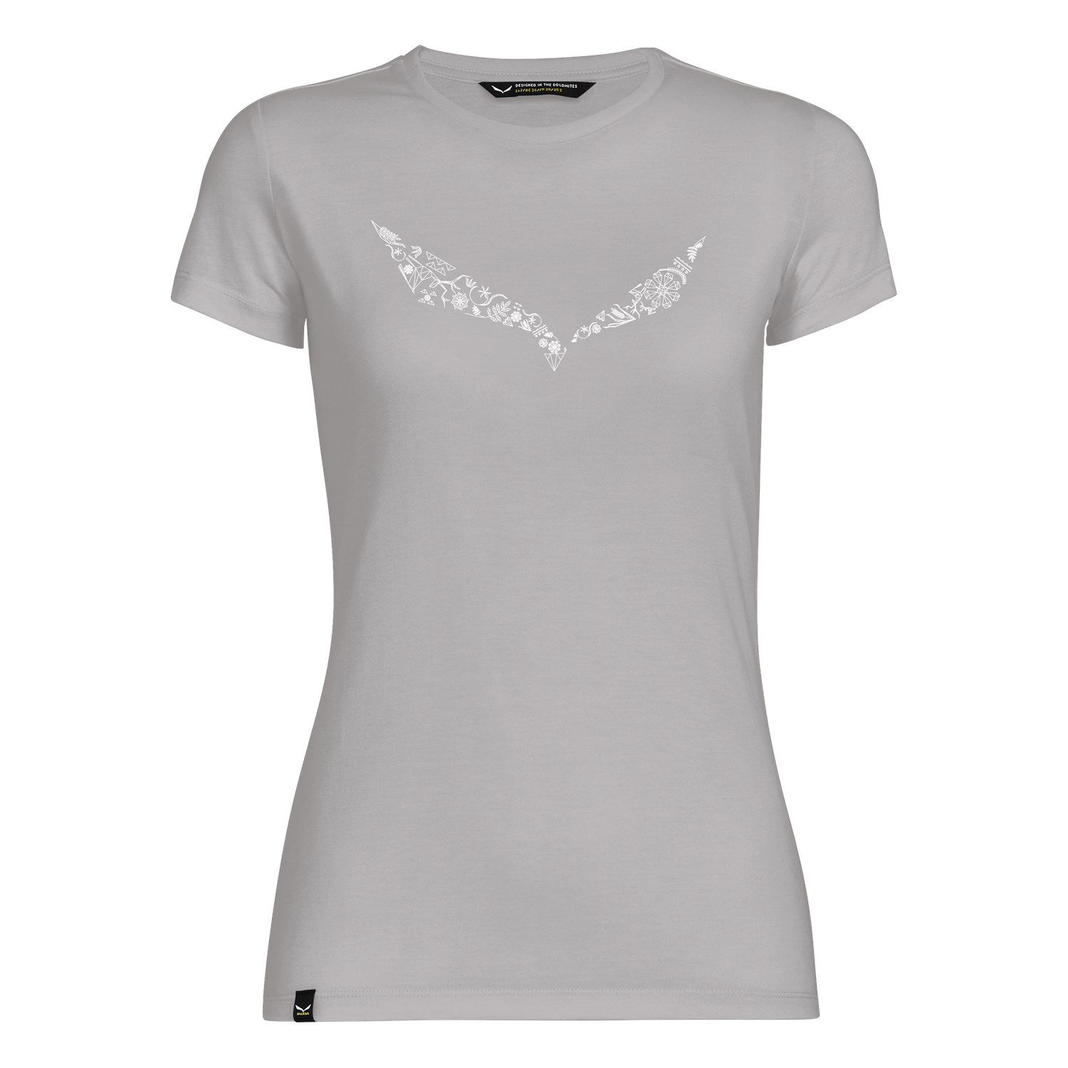 Camisetas Mujer Chile - Salewa Solidlogo Dri-Release® - Gris - HQZX-82436